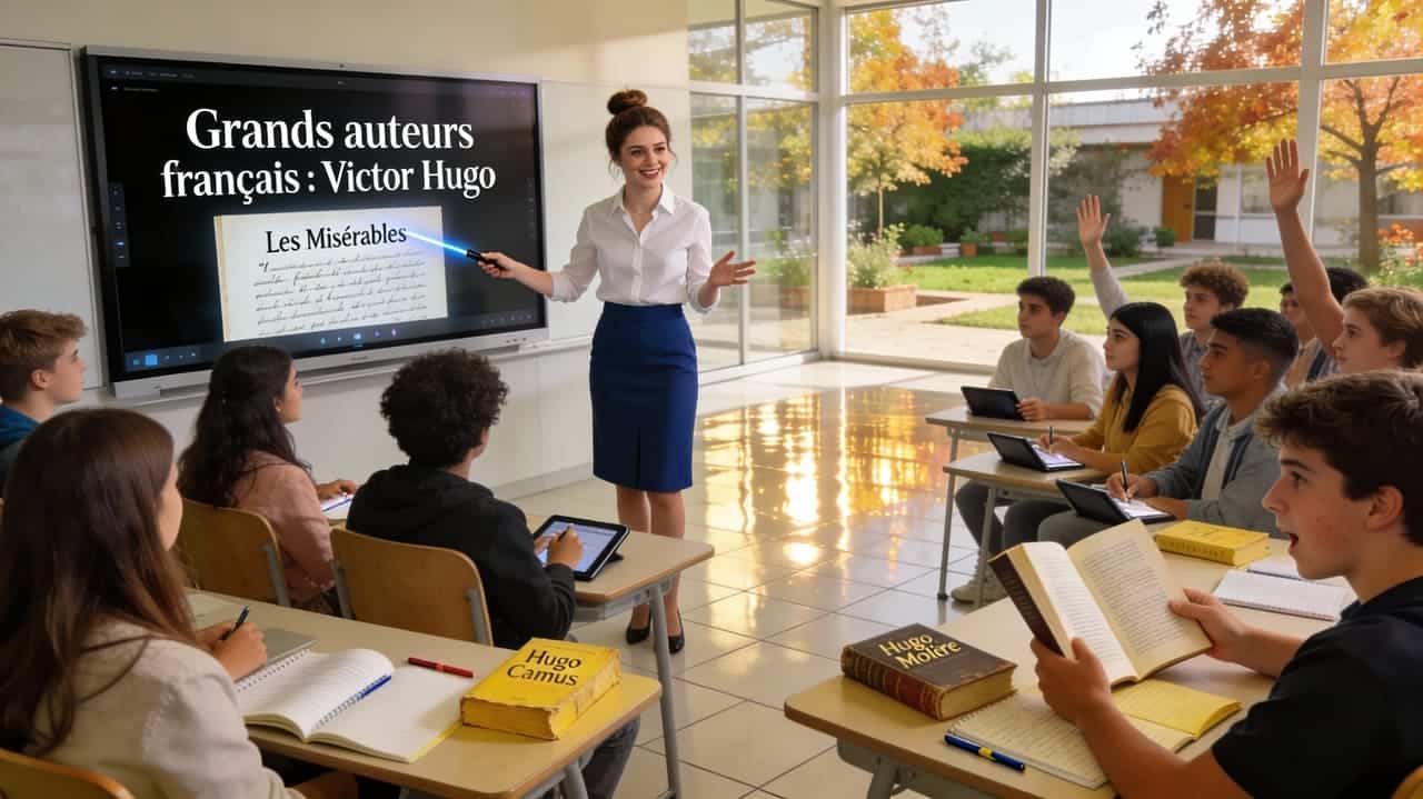 Comment présenter un cours sur les grands auteurs français ?