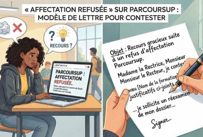 Affectation refusée Parcoursup : modèle de lettre pour contester et défendre votre dossier