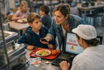 Solde insuffisant à la cantine : recharger en urgence (même sans carte)