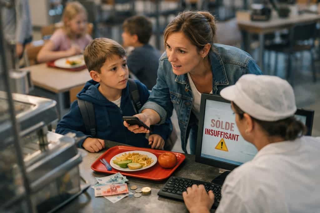 Solde insuffisant à la cantine : recharger en urgence (même sans carte)