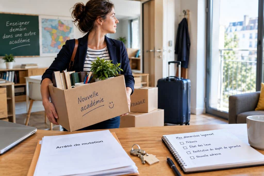 Mutation d&rsquo;un enseignant : préavis, location du logement et retour chez soi